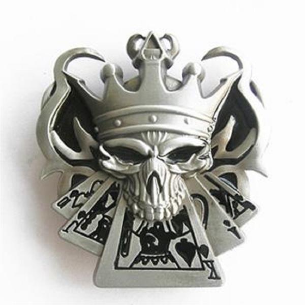 Gürtelschnalle - Royal Flush Poker Skull