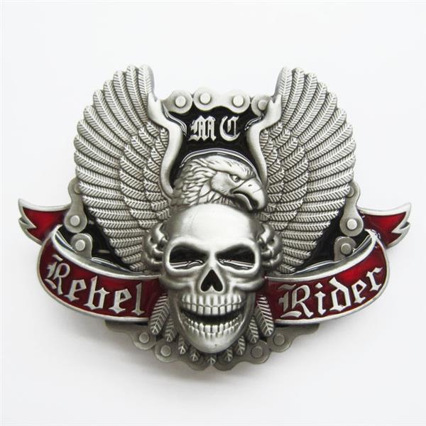 Gürtelschnalle - Rebel Rider Skull