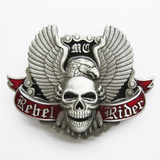 Gürtelschnalle - Rebel Rider Skull