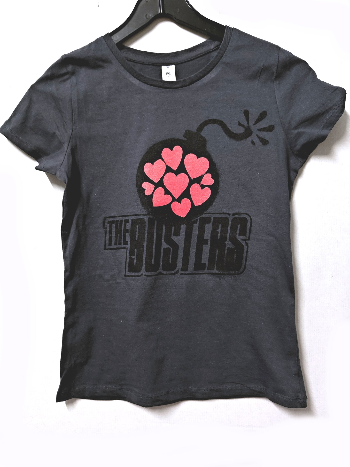 Girl-Shirt - Busters - Love Bombs - Dark Grey