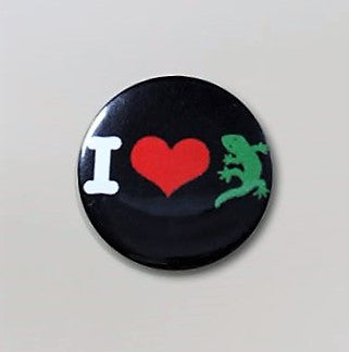 Button - I Love Gecko Rex, schwarz