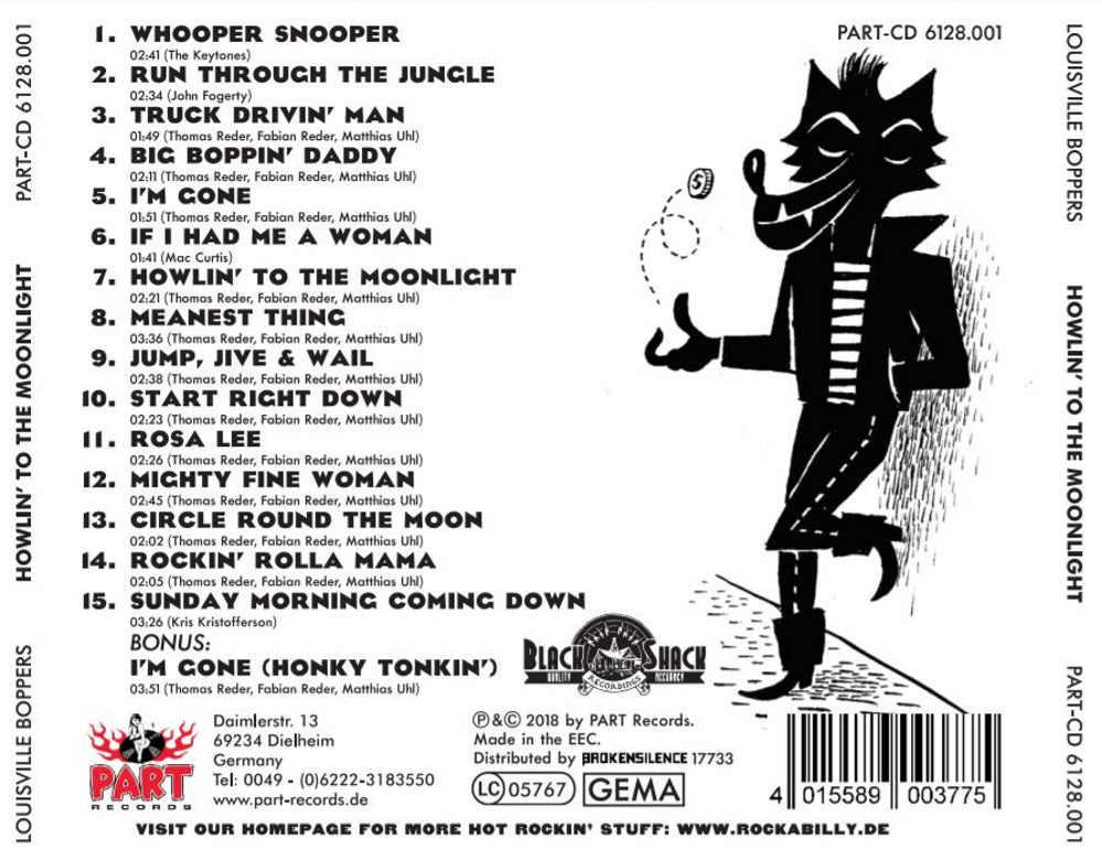 CD - Louisville Boppers - Howlin' To The Moonlight