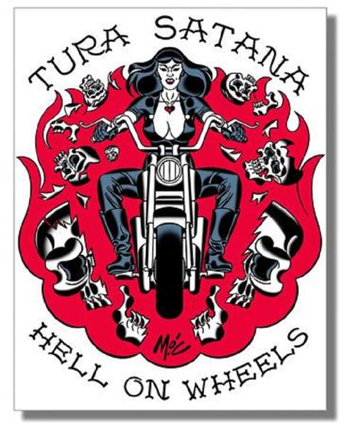 Leinwand Bild - Mitch O'Connell Tura Satana Pop Art