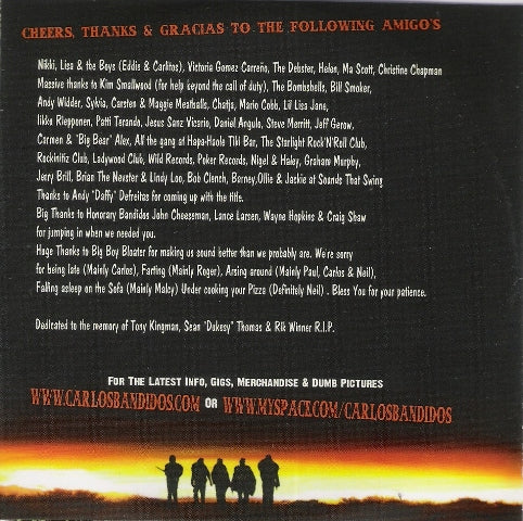 CD - Carlos & The Bandidos - No Country For Old Bandidos