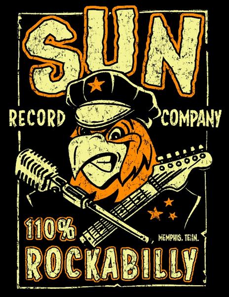 T-shirt Steady - Sun Records 110% Rockabilly