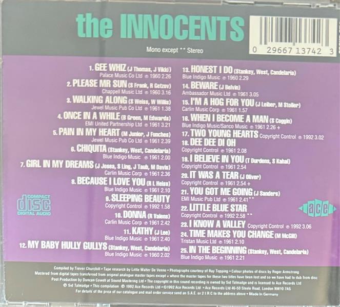 CD - Innocents - Complete Indigo Recordings