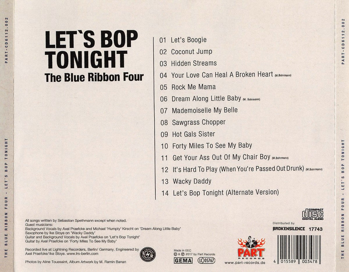 CD - Blue Ribbon Four - Let's Bop Tonight