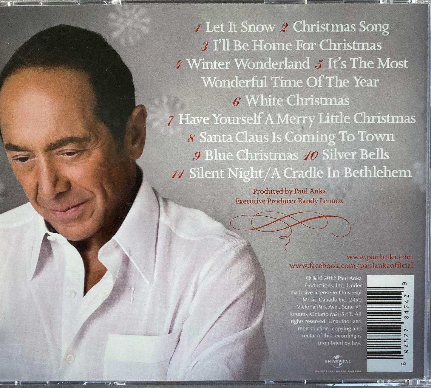 CD - Paul Anka - Songs Of December