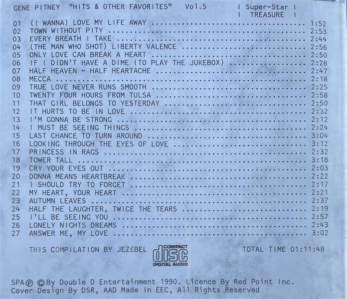 CD - Gene Pitney - Hits And Favorites - 27 Great Tracks