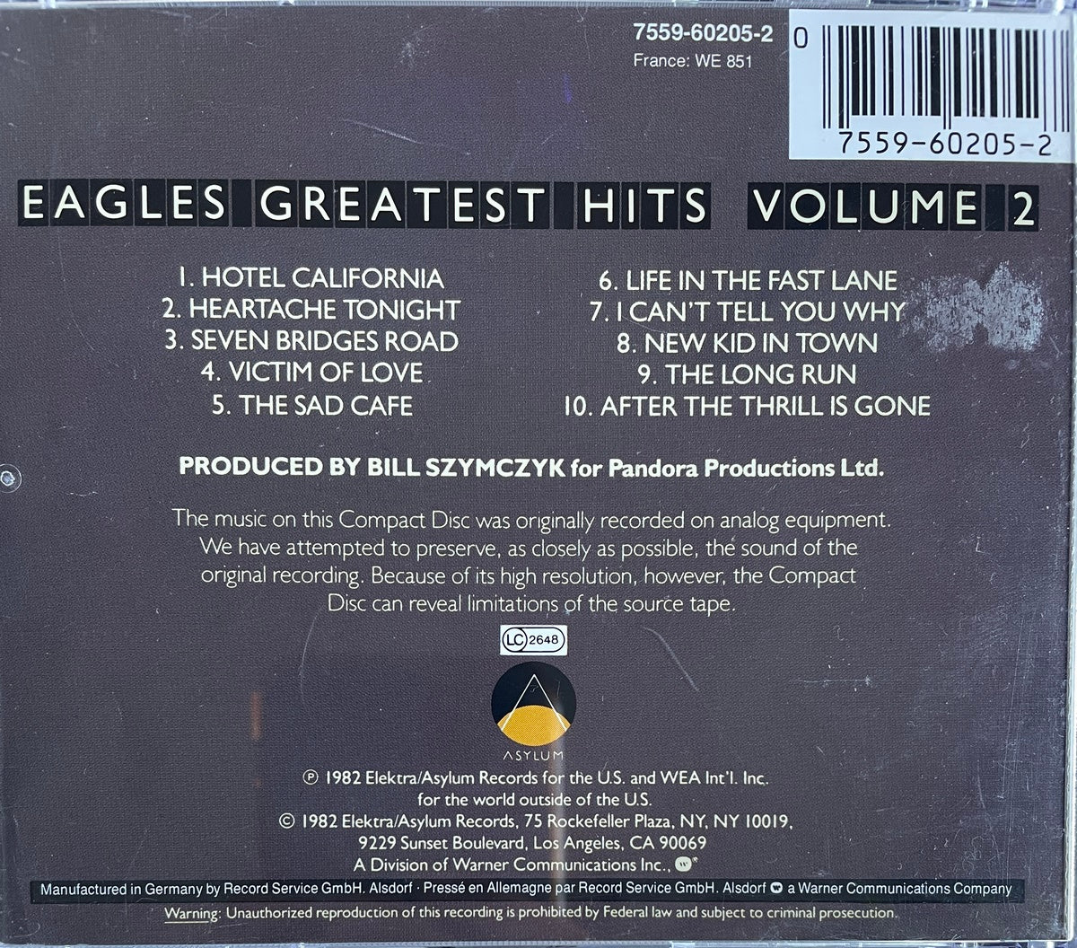 CD - Eagles - Greatest Hits Vol. 2