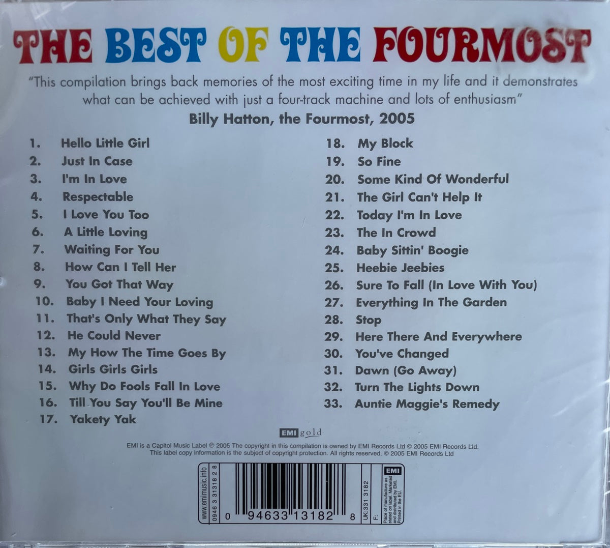 CD - Fourmost - The Best Of