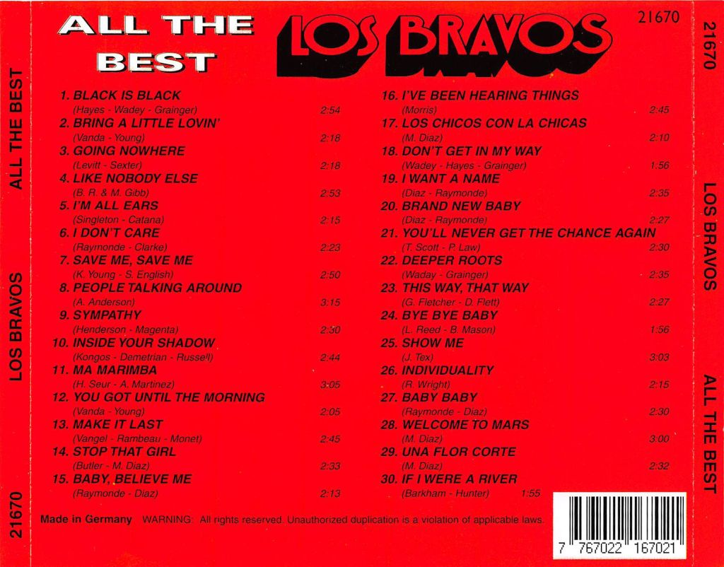 CD - Los Bravos - All The Best