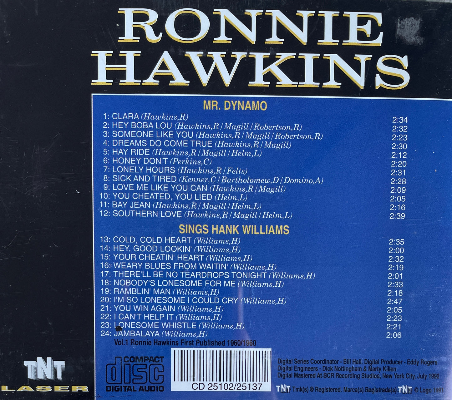 CD - Ronnie Hawkins - Mr. Dynamo Sings Hank Williams Vol. 1