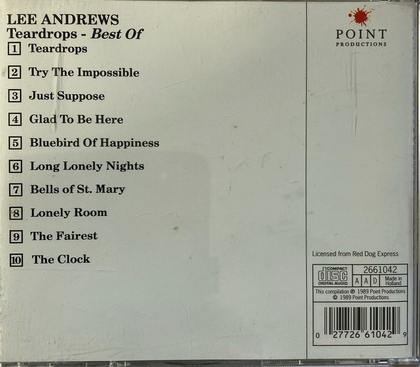 CD - Best of Lee Andrews & The Hearts - Teardrops