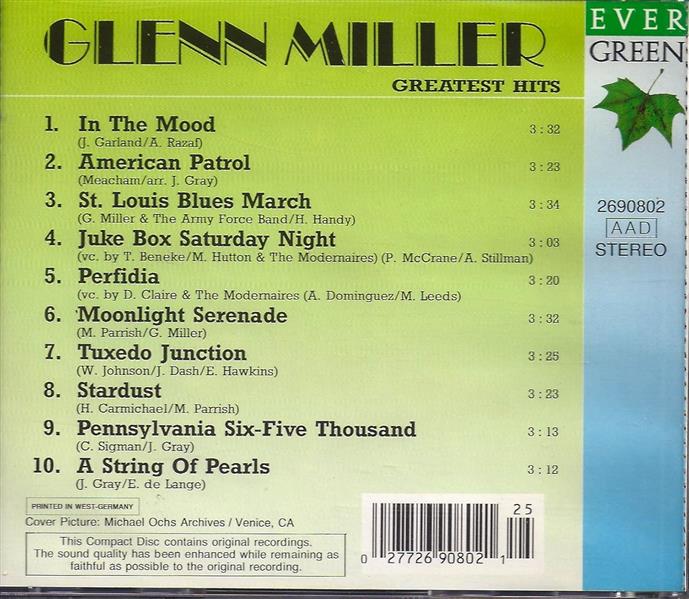 CD - Glenn Miller - Greatest Hits