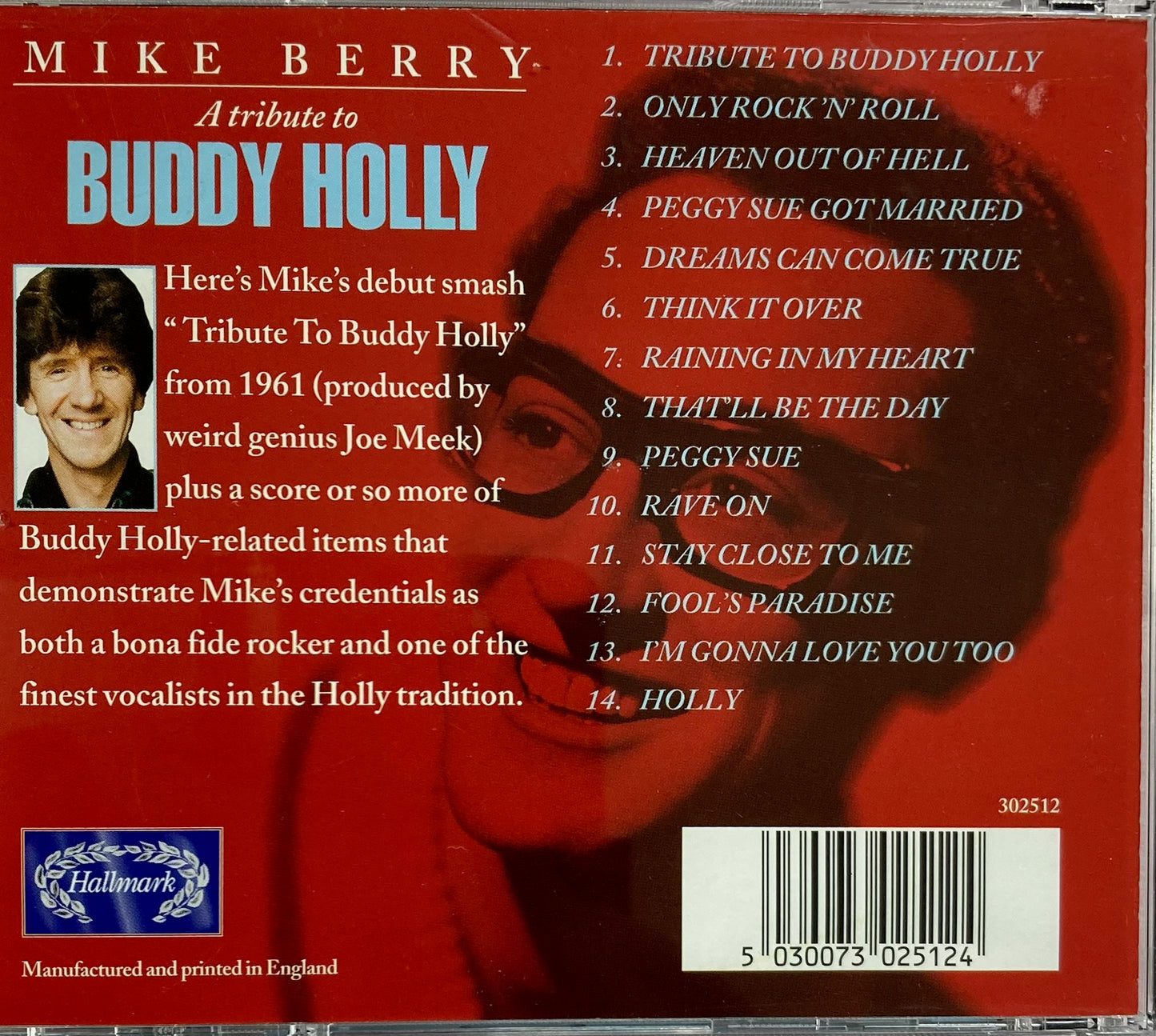 CD - Mike Berry - A Tribute To Buddy Holly