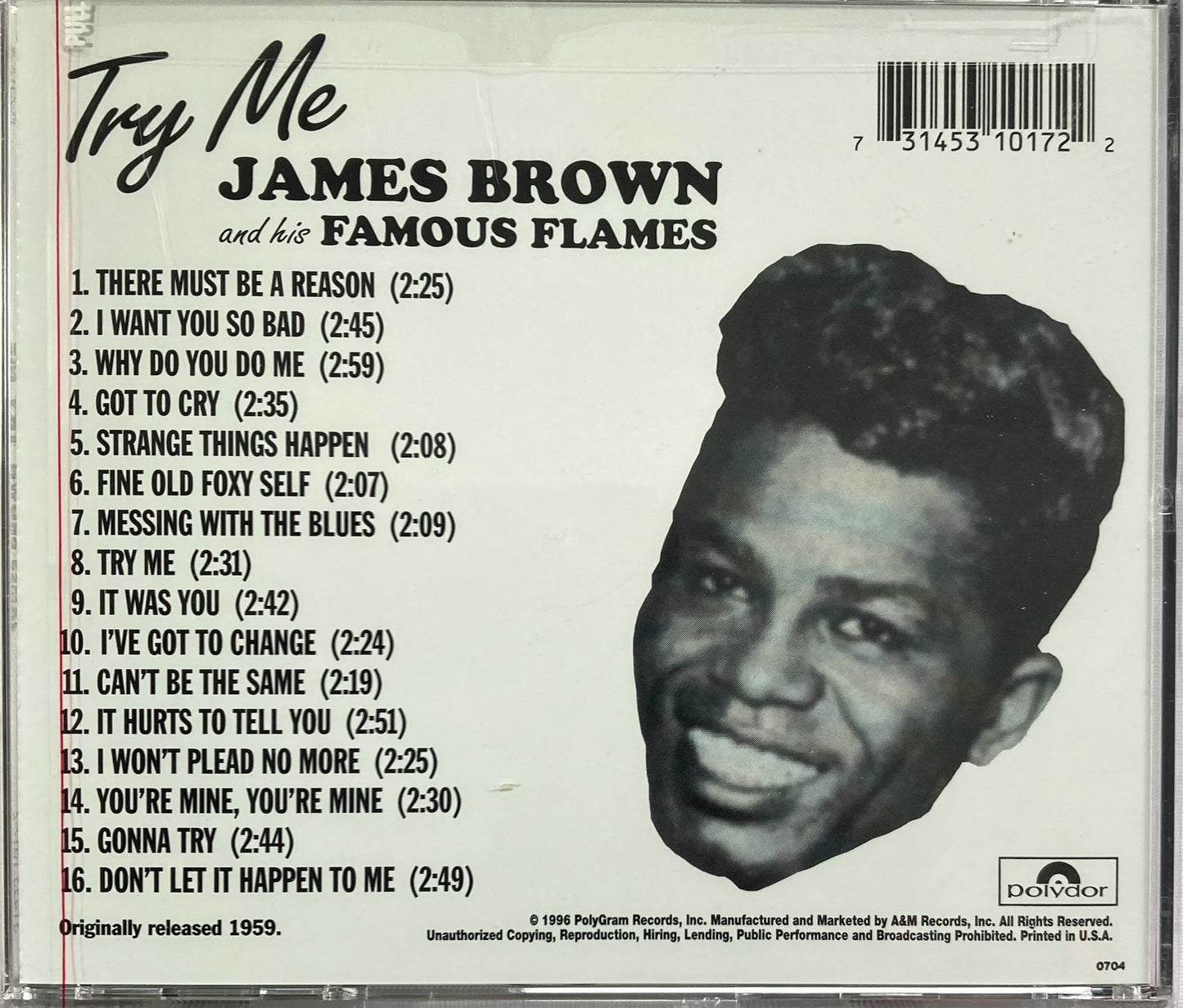 CD - James Brown And His Famous Flames - Try Me!