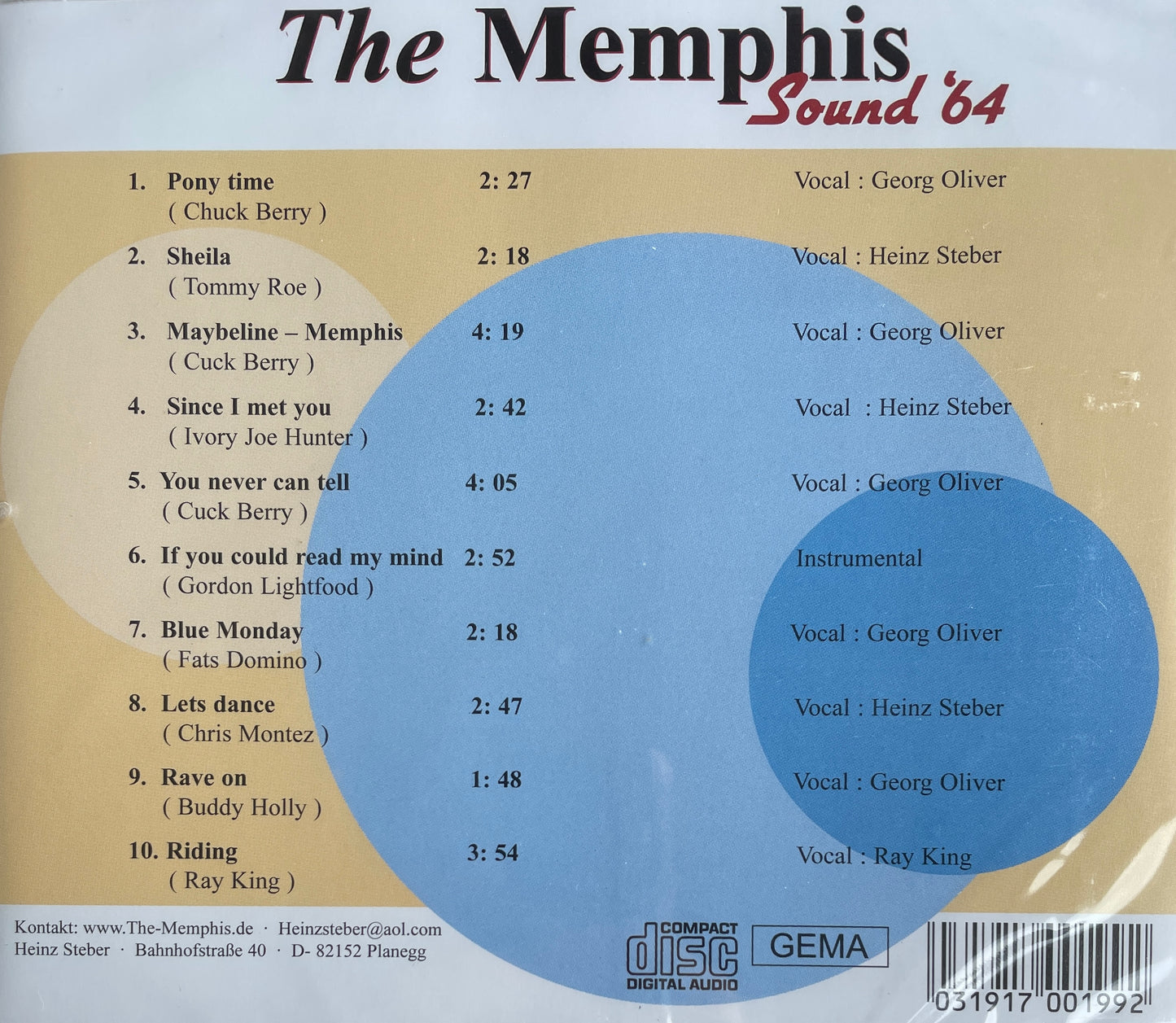 CD - Memphis - The Memphis Sound '64