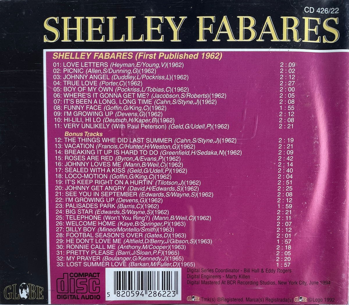 CD - Shelley Fabares - Vol. 47