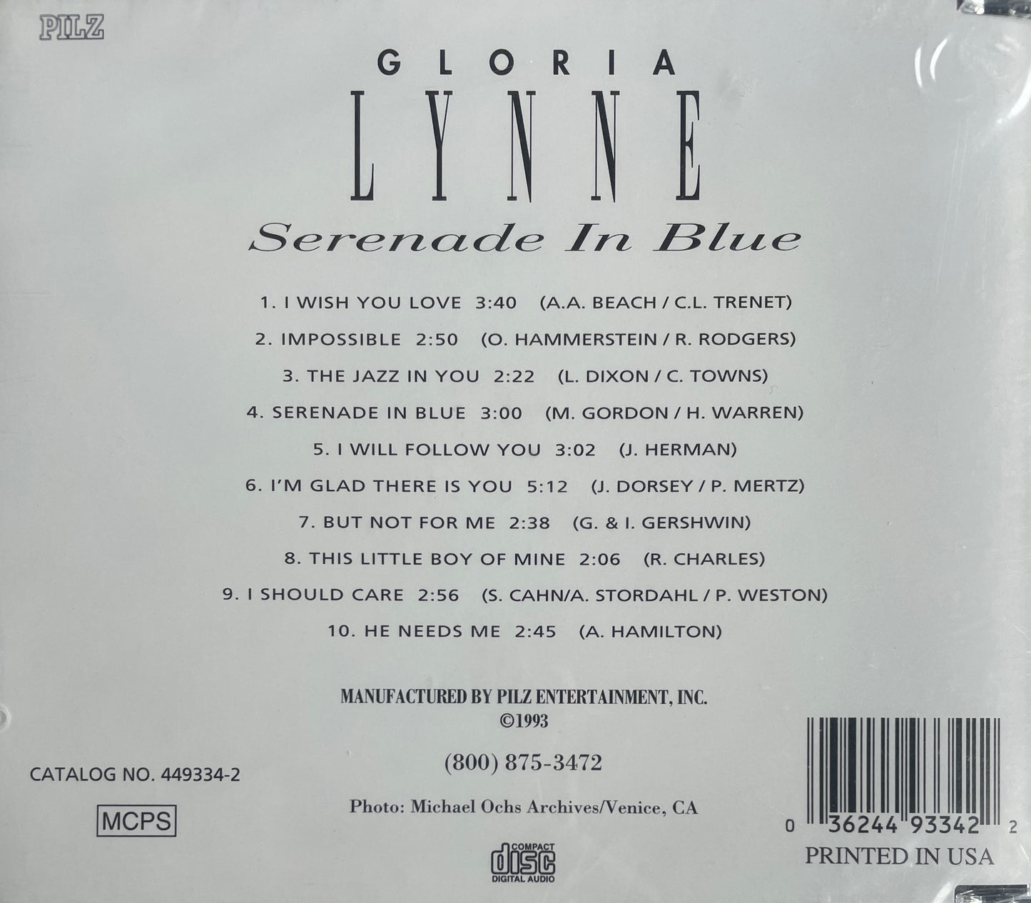 CD - Gloria Lynne - Serenade In Blue