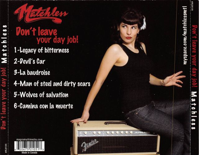 CD - Matchless - Dont Leave Your Day Job