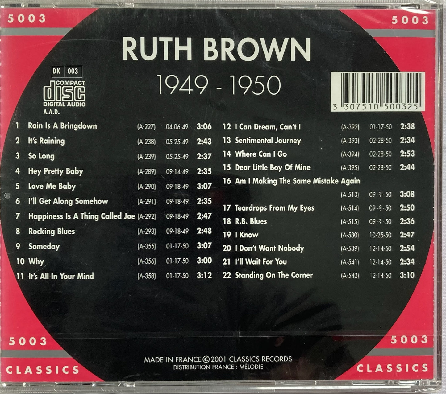 CD - Ruth Brown - Classics 1949-1950