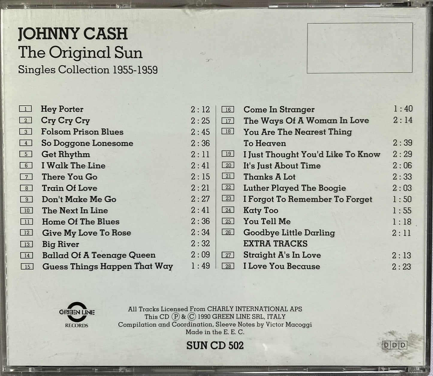 CD - Johnny Cash - The Original Sun Singles Collection 1955-1959