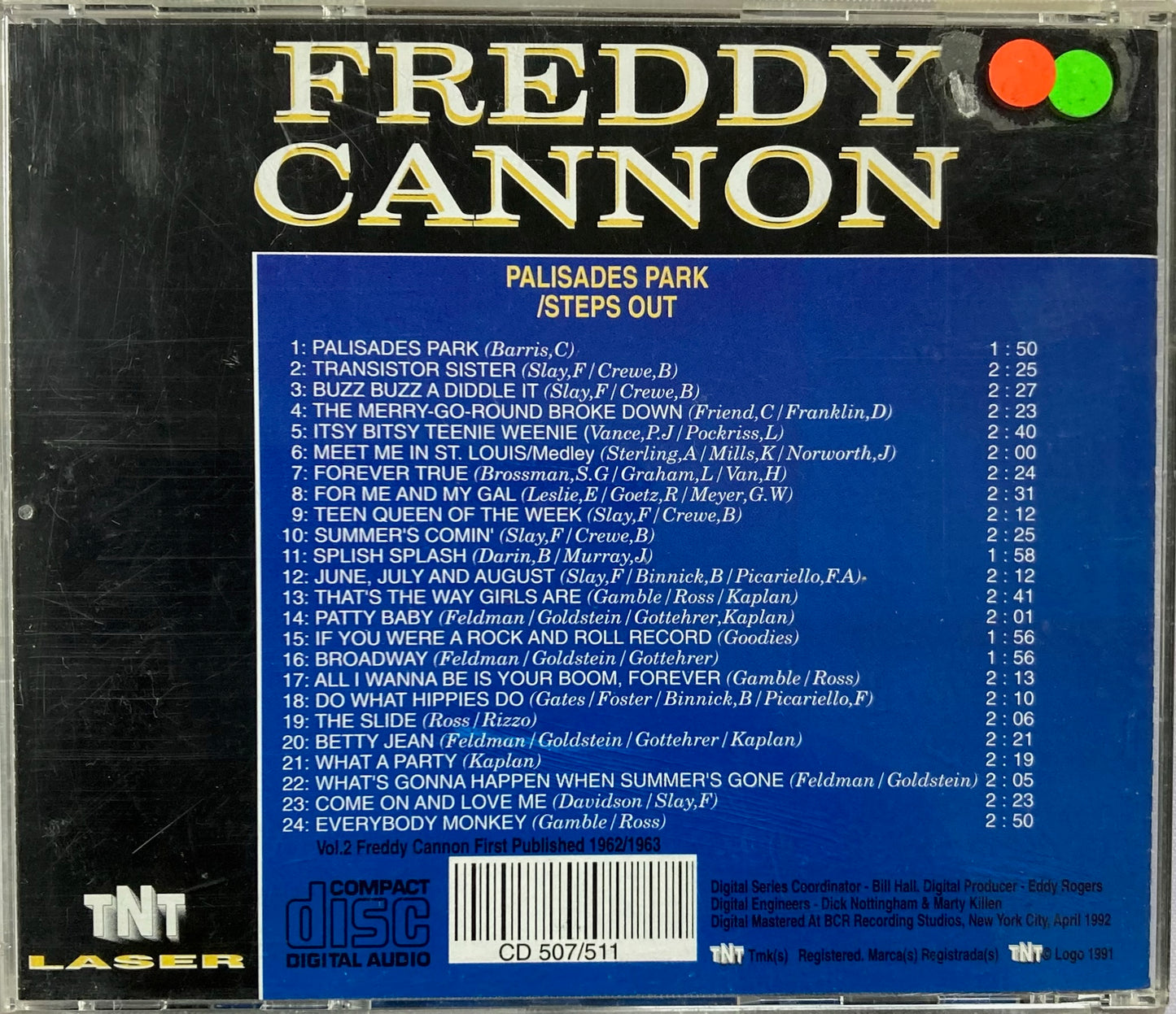 CD - Freddy Cannon - Vol. 2 Palisades Park & Steps Out