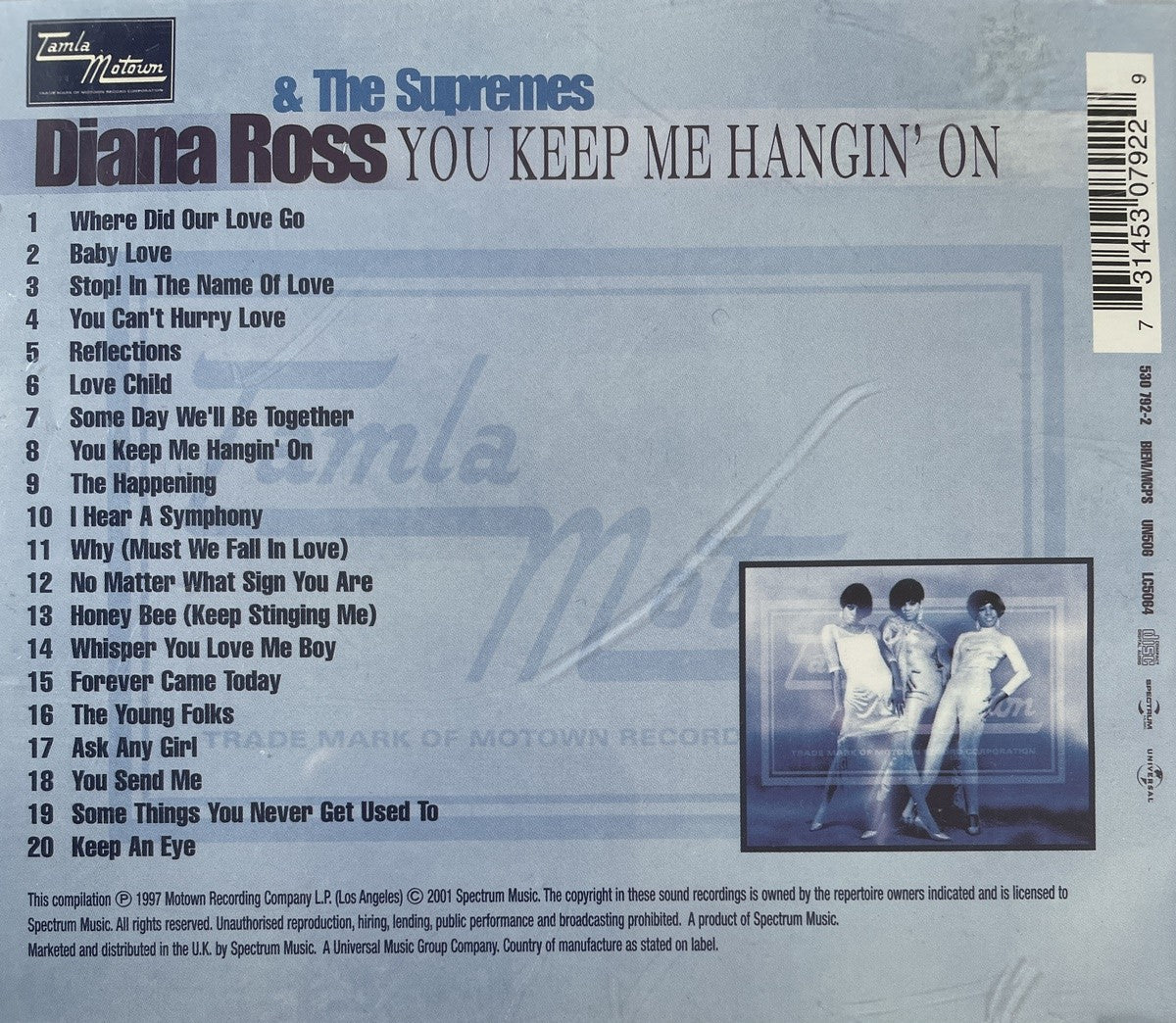 CD - Diana Ross And The Supremes - You Keep Me Hangin' On
