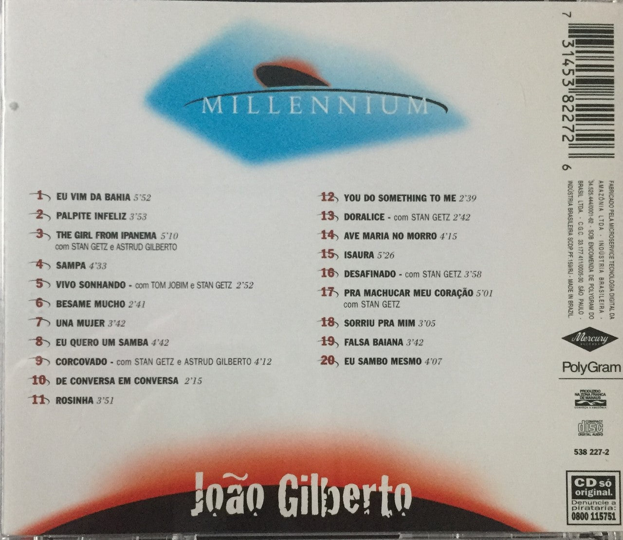 CD - Joao Gilberto - Millennium