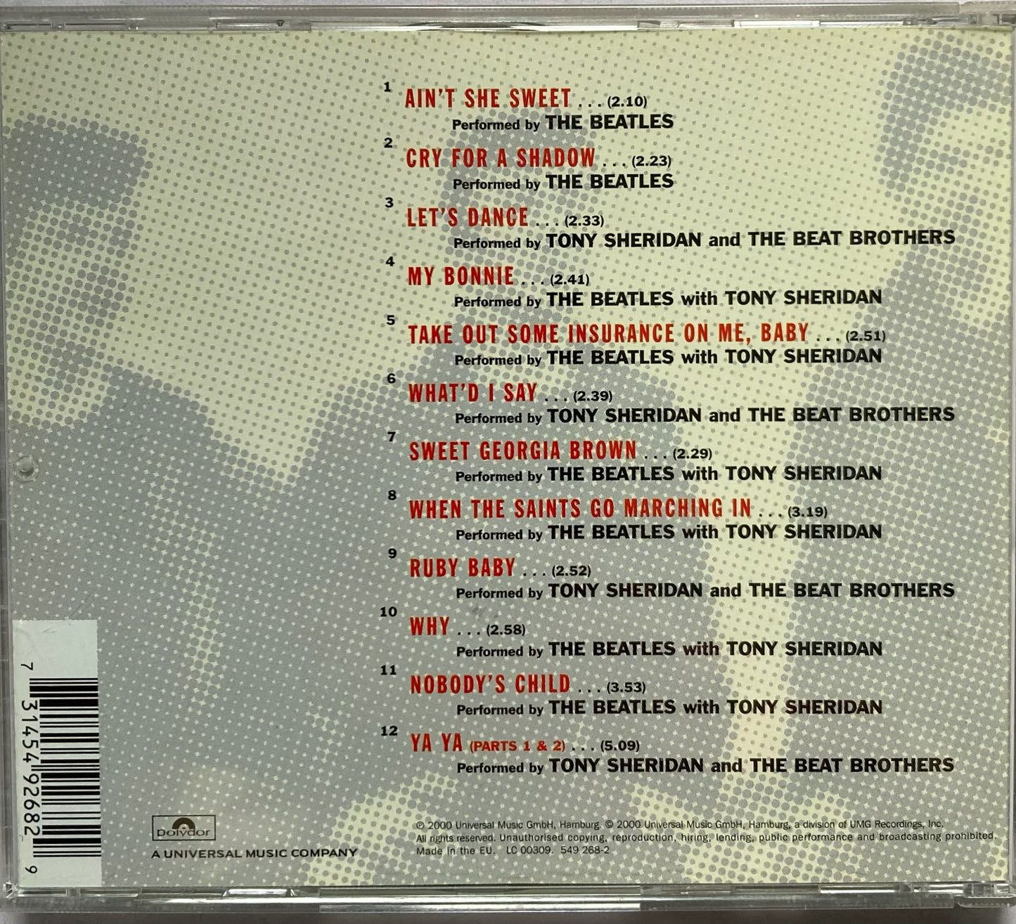 CD - Beatles feat. Tony Sheridan - In The Beginning