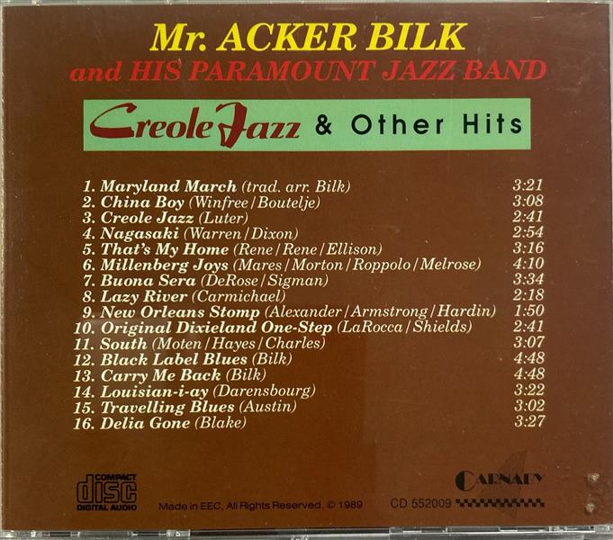 CD - Mr. Acker Bilk And His Paramount Jazz Band - Creole Jazz & Other Hits