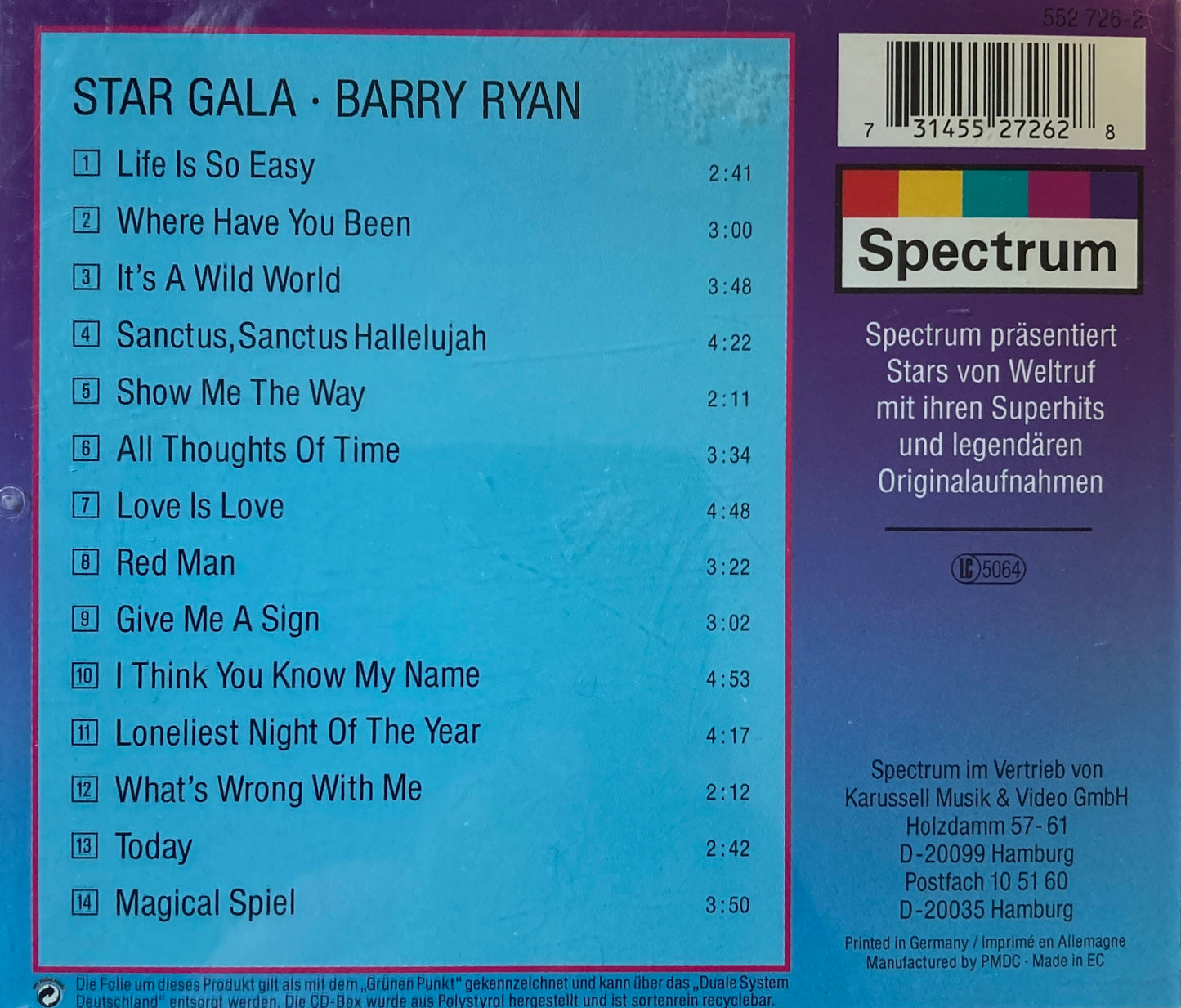 CD - Barry Rayn - Love Is Love