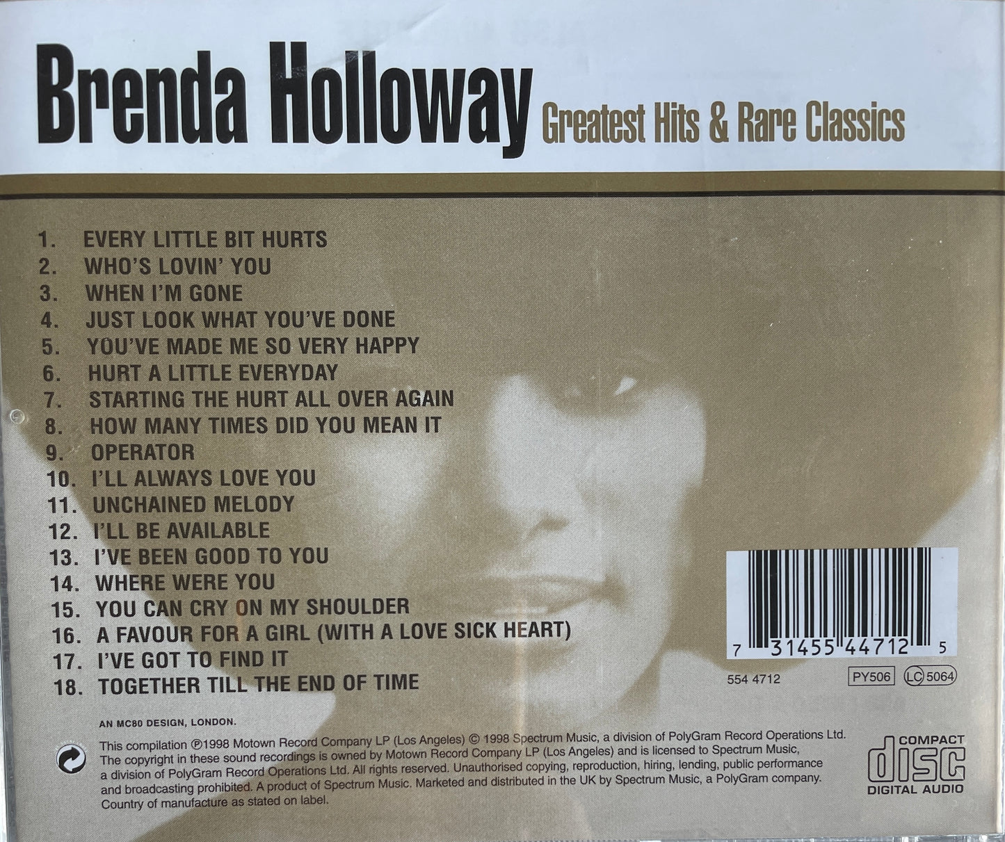 CD - Brenda Holloway - Greatest Hits & Rare Classics