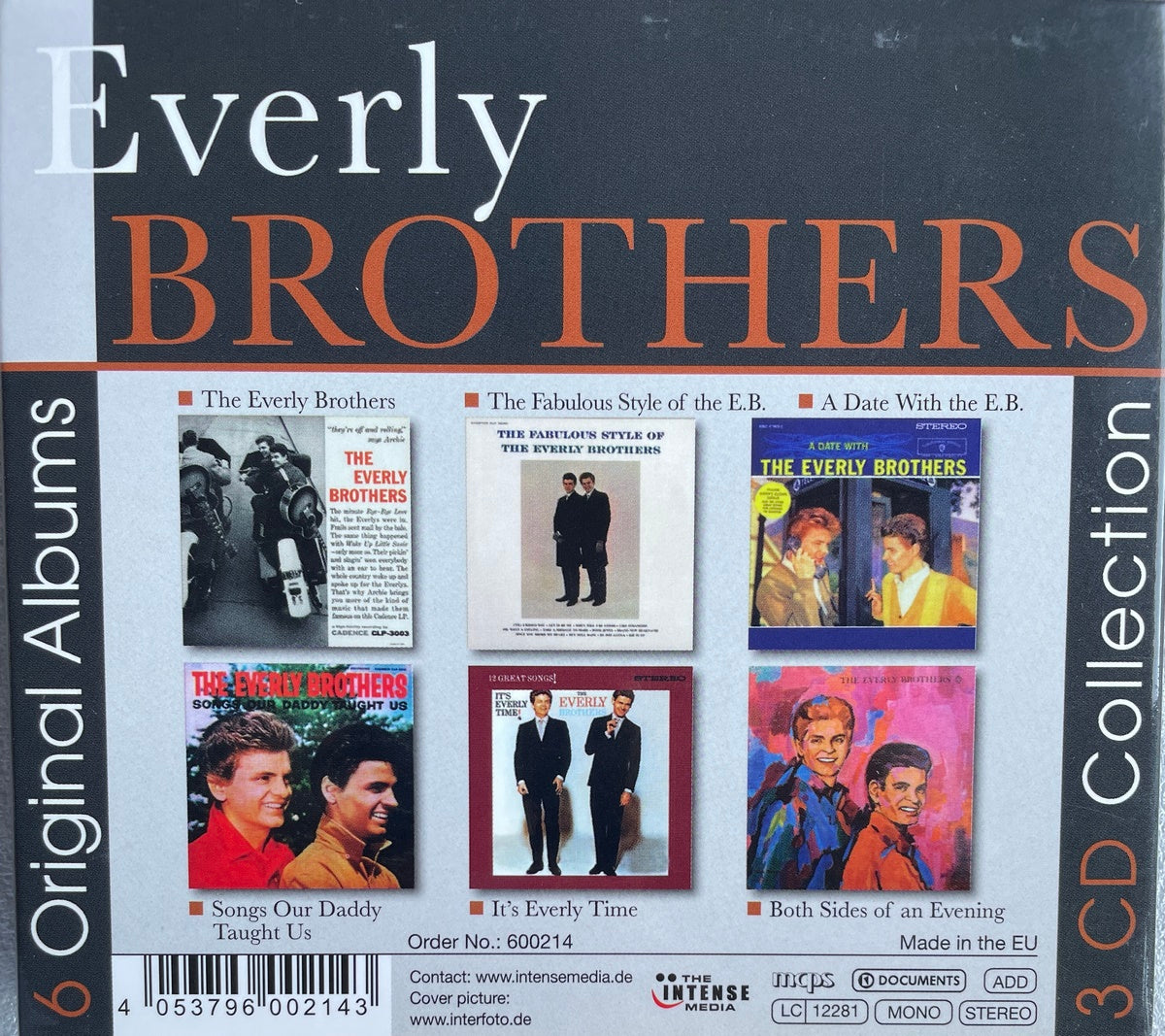 CD-3 - Everly Brothers - 3 CD Collection - 6 Original Albums