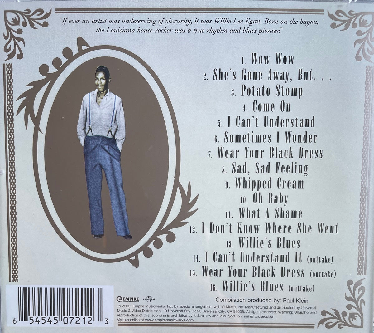 CD - Willie Egan - Wow Wow - Rockin' The Blues