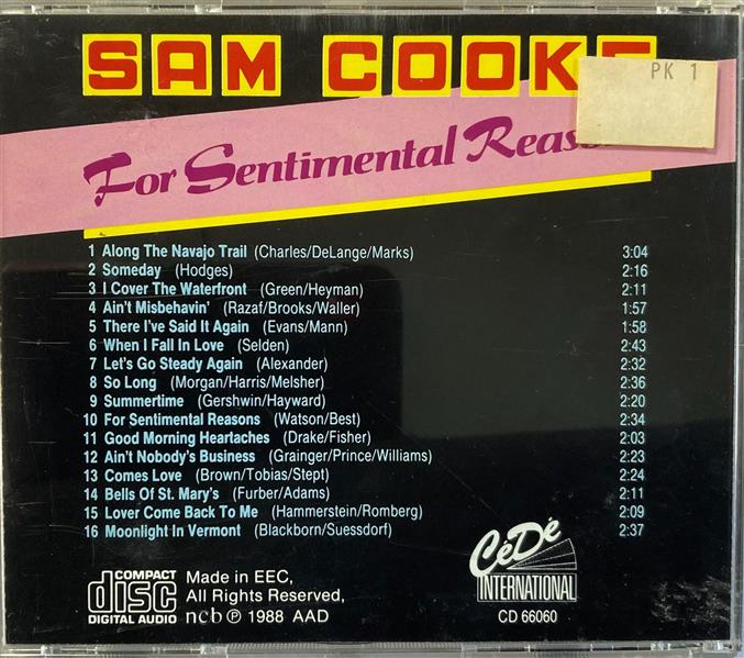 CD - Sam Cooke - For Sentimental Reasons