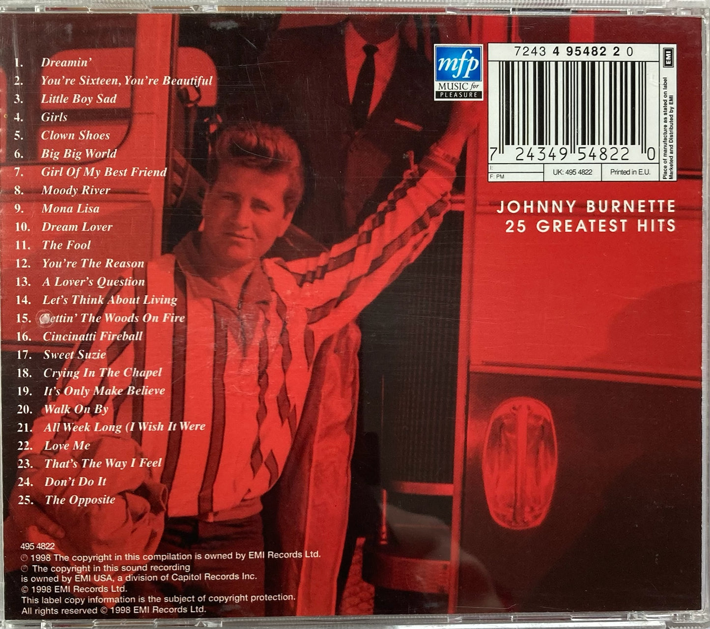 CD - Johnny Burnette - 25 Greatest Hits