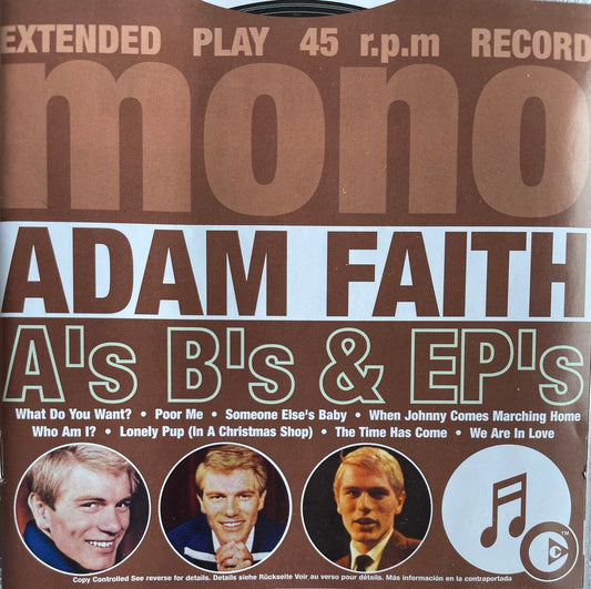 CD - Adam Faith - As Bs & Eps