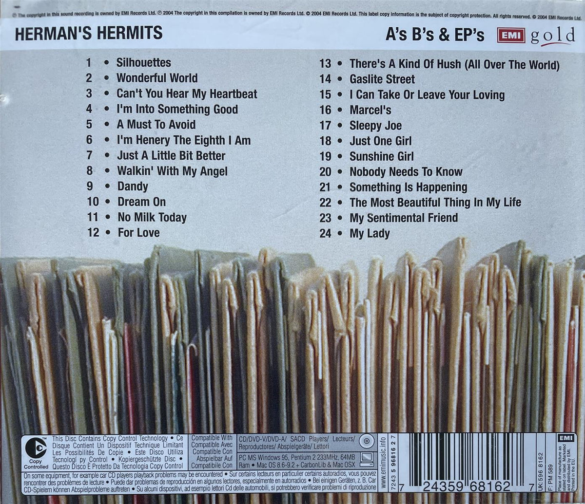 CD - Herman's Hermits - A's, B's And EP's