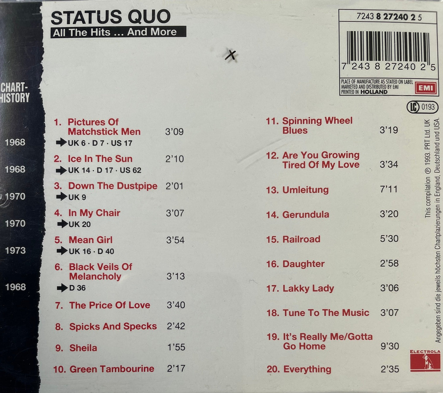 CD - Status Quo - All The Hits... And More