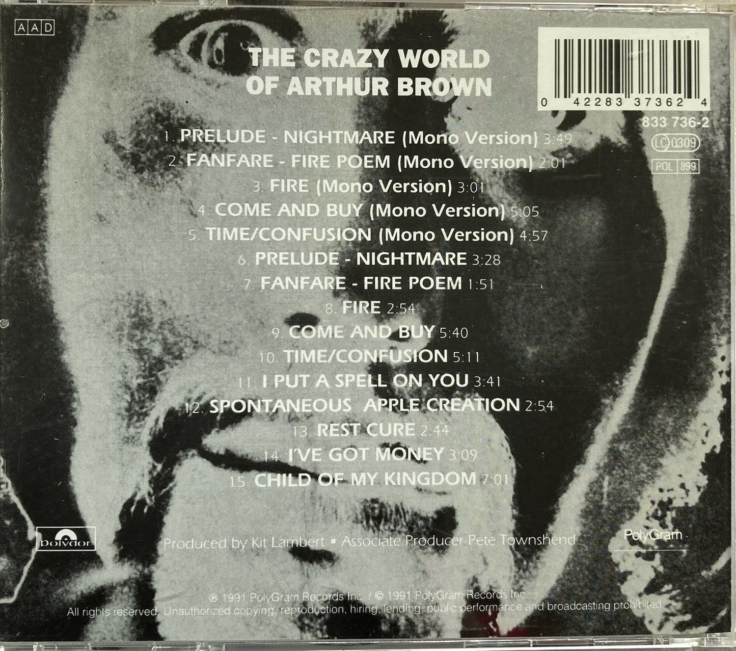 CD - Arthur Brown - The Crazy World Of Arthur Brown