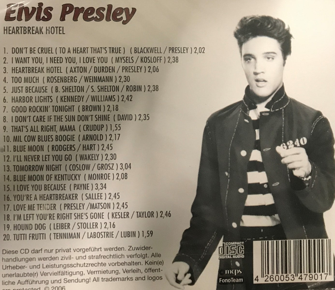 CD - Elvis Presley - Heartbreak Hotel