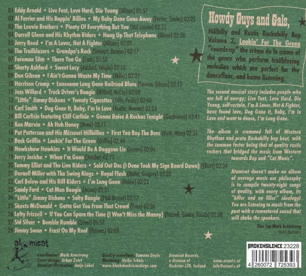 CD - VA - Lookin' For The Green - Hillbilly And Rustic Rockabilly Bop Vol. 2