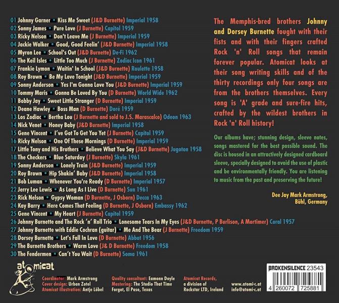 CD - VA - The Johnny And Dorsey Burnette Brothers Song Book