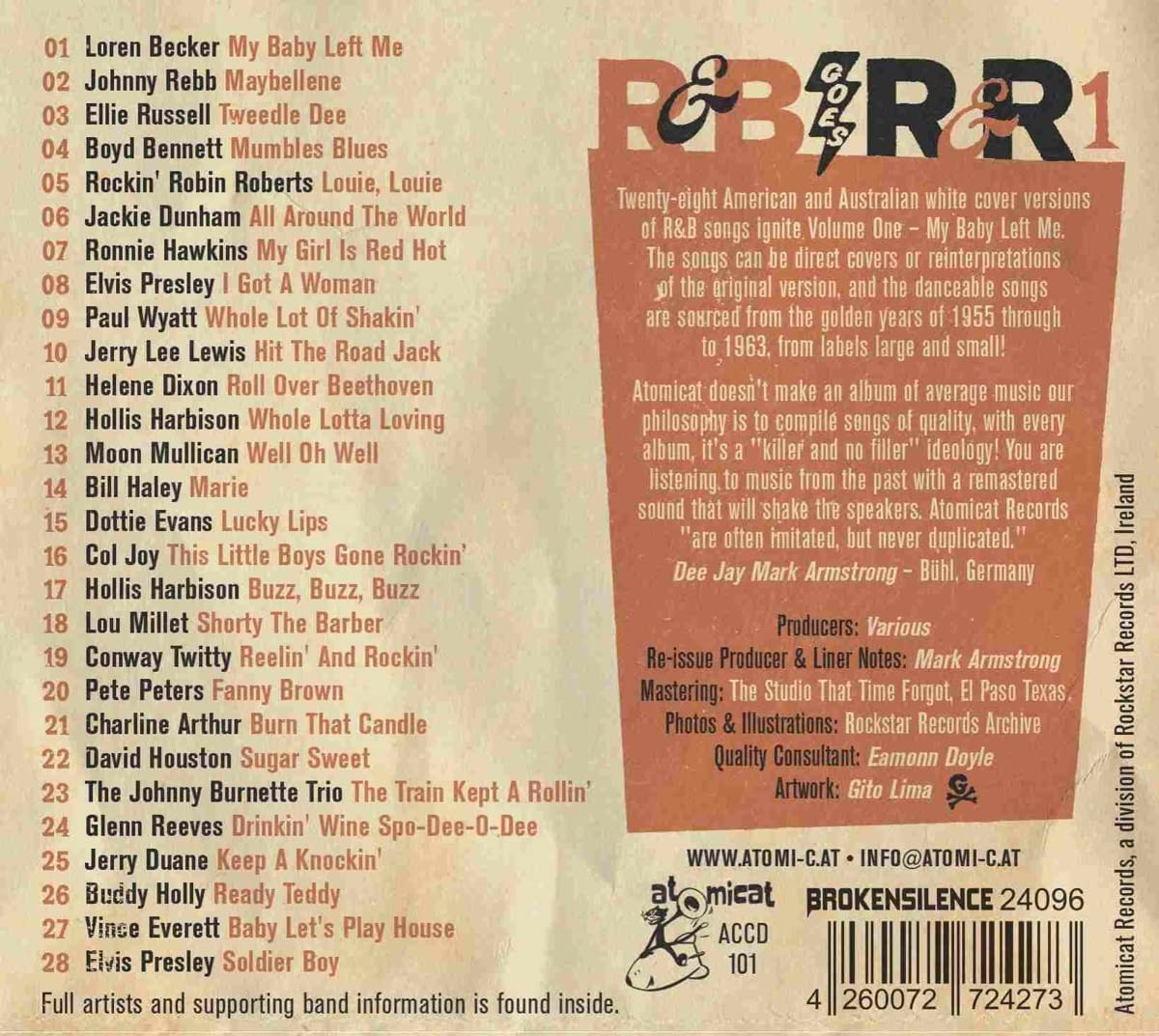 CD - VA - R & B Goes Rock & Roll - My Baby Left Me Vol. 1