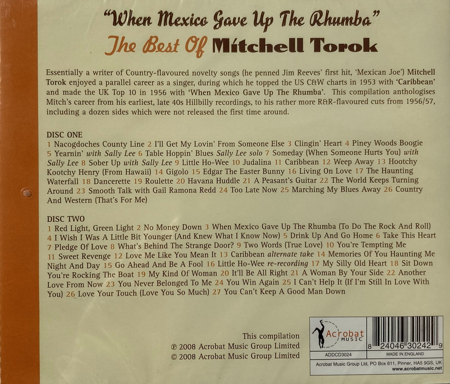 CD-2 - Mitchell Torok - The Best Of When Mexico Gave Up The Rhumba