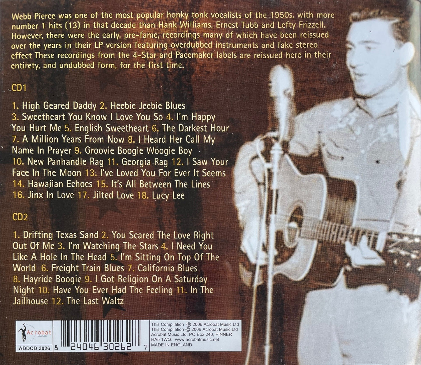 CD - Webb Pierce - The Complete 4-Star & Pacemaker Recordings