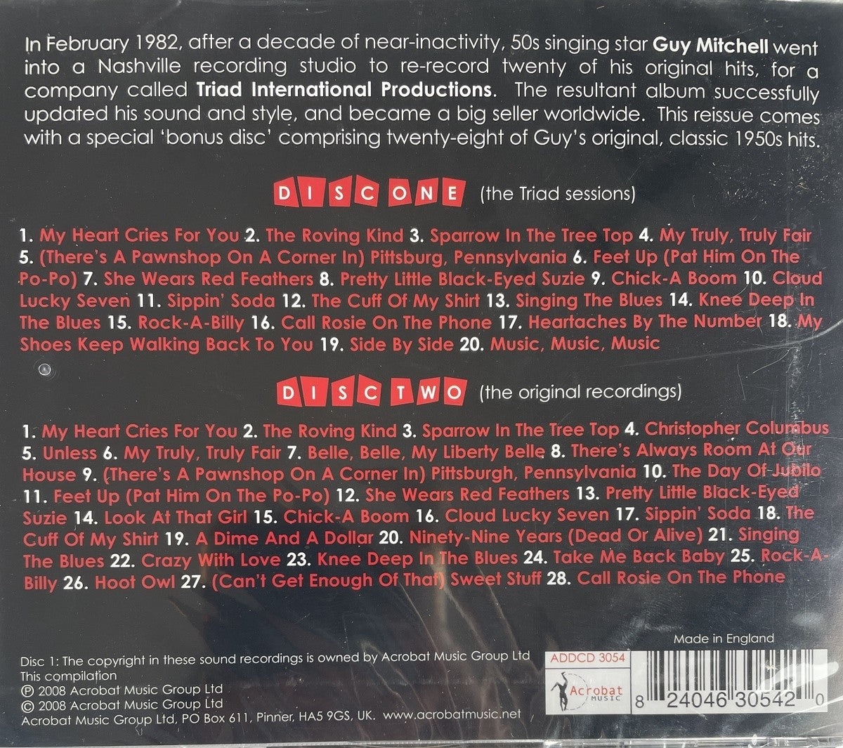 CD-2 - Guy Mitchell - Rock-A-Billy - The Triad Sessions