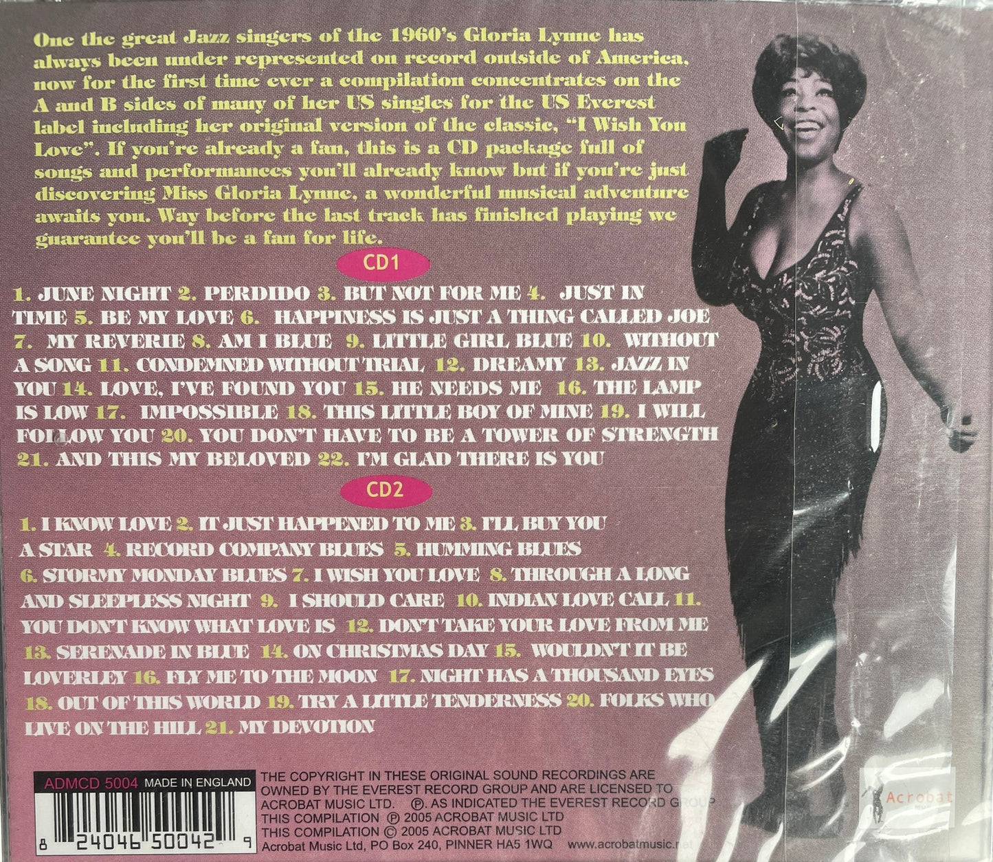 CD - Gloria Lynne - Love Songs